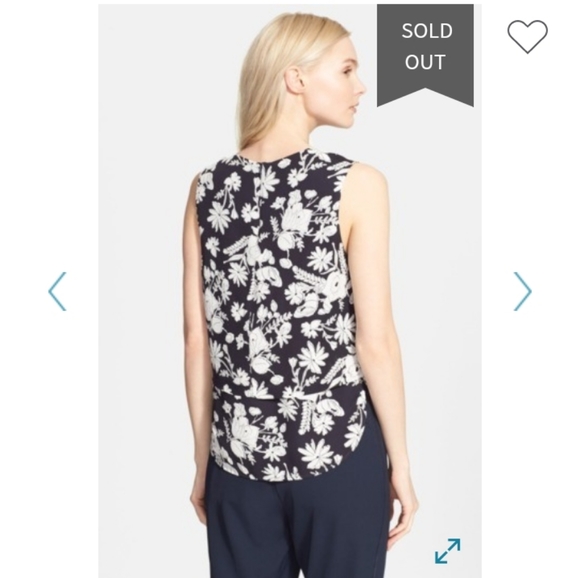 Theory Hodal Floral Top Size Medium - Picture 3 of 8